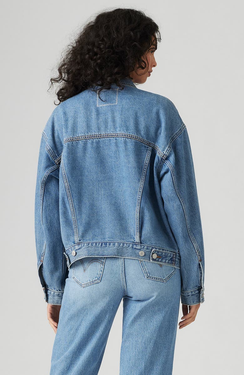 Levi's<sup>®</sup> '90s Stitch Detail Denim Trucker Jacket, Alternate, color, Switch Stitch Trucker