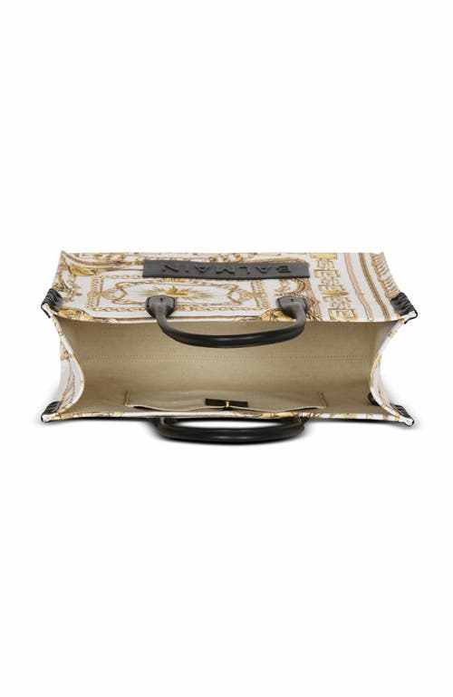 Balmain B-army Medium Tote Bag In Gold