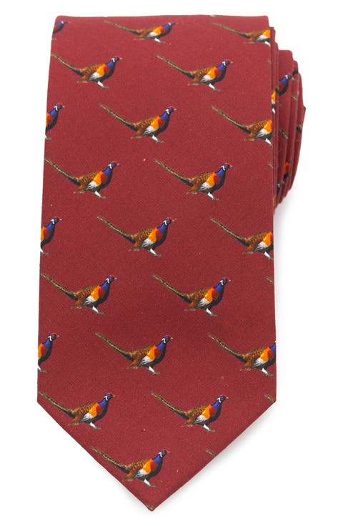 Pheasant Bird Cotton Tie