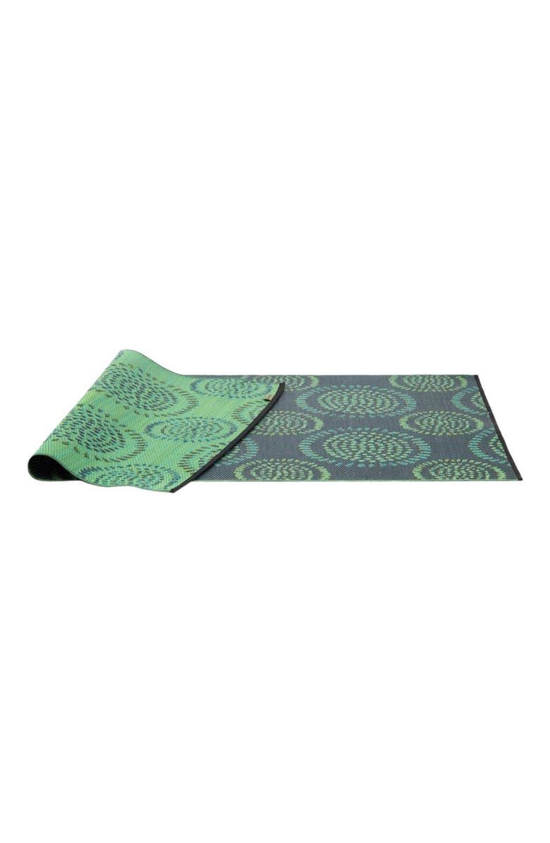 Mad Mats Molly Black & Aqua Rug, Alternate, color, Black And Aqua