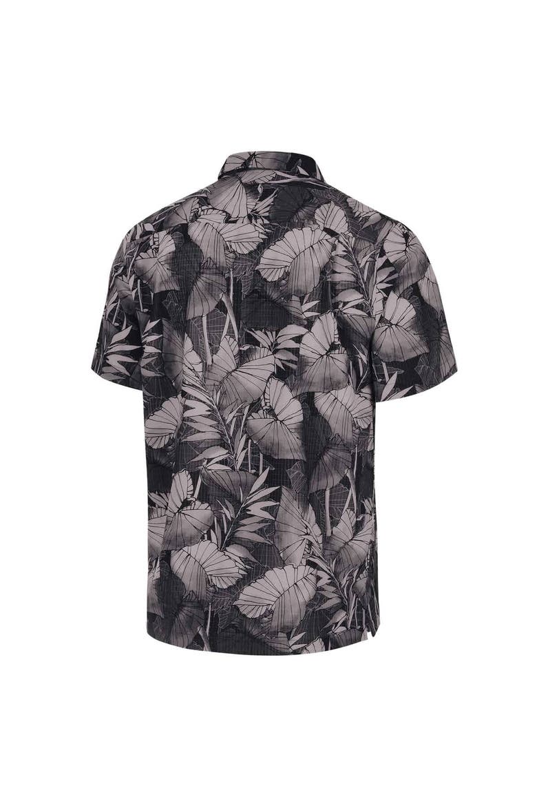 Men's Tommy Bahama Black Ohio State Buckeyes Coast Nuevo Fronds Button-Up Shirt, Alternate, color, Black