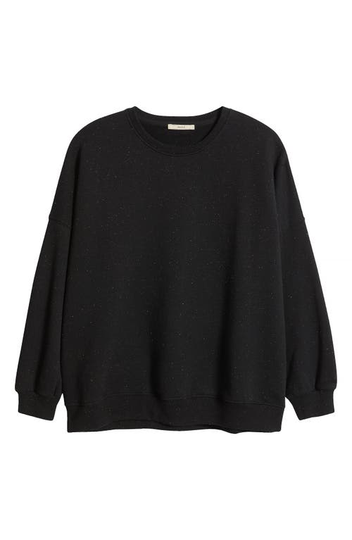 SESSUN SESSÙN CHEBBI OVERSIZE COTTON & LINEN BLEND MOTTLED FLEECE SWEATER 