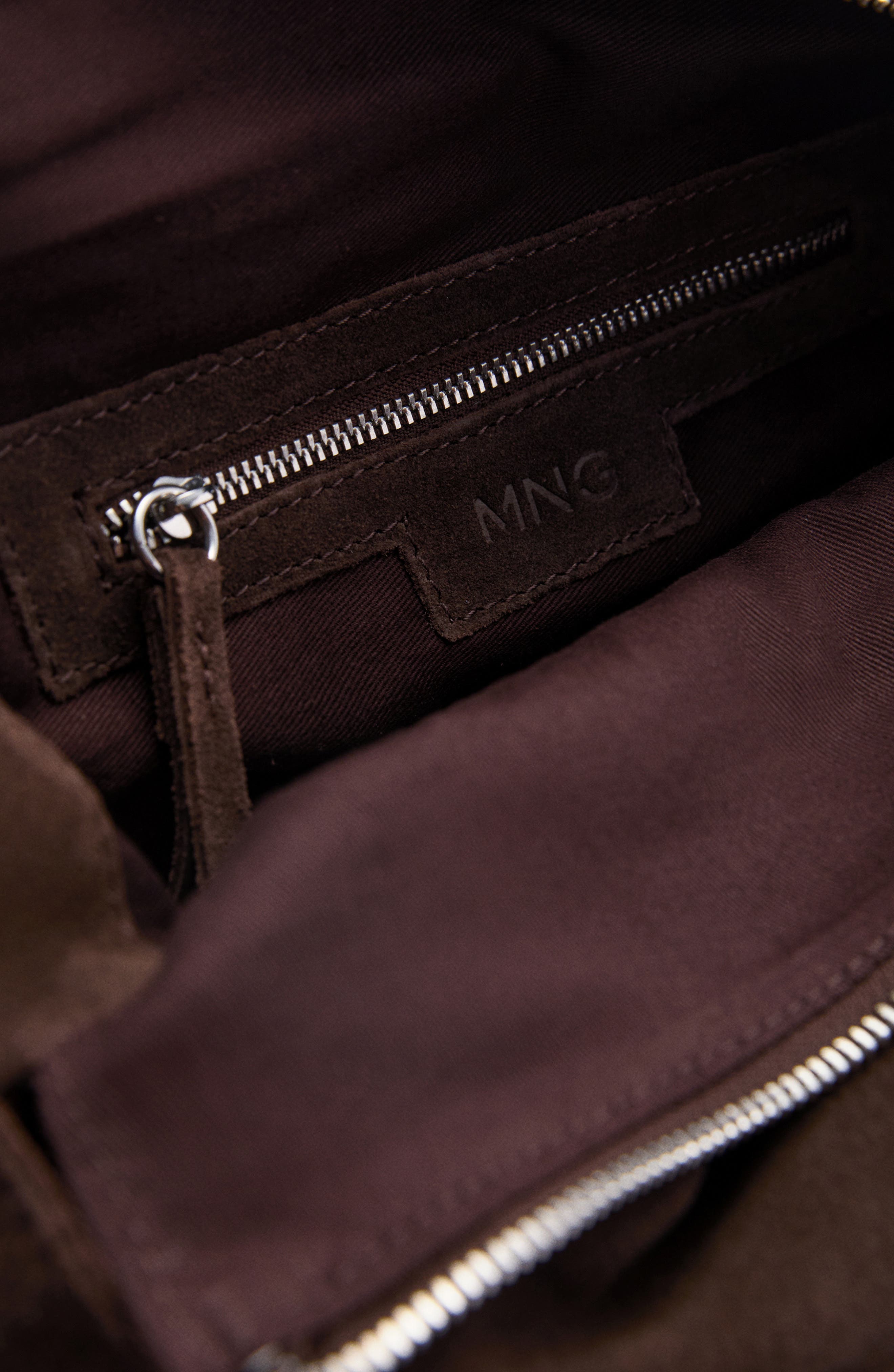Suede Shopper Bag, Alternate, color, CHOCOLATE