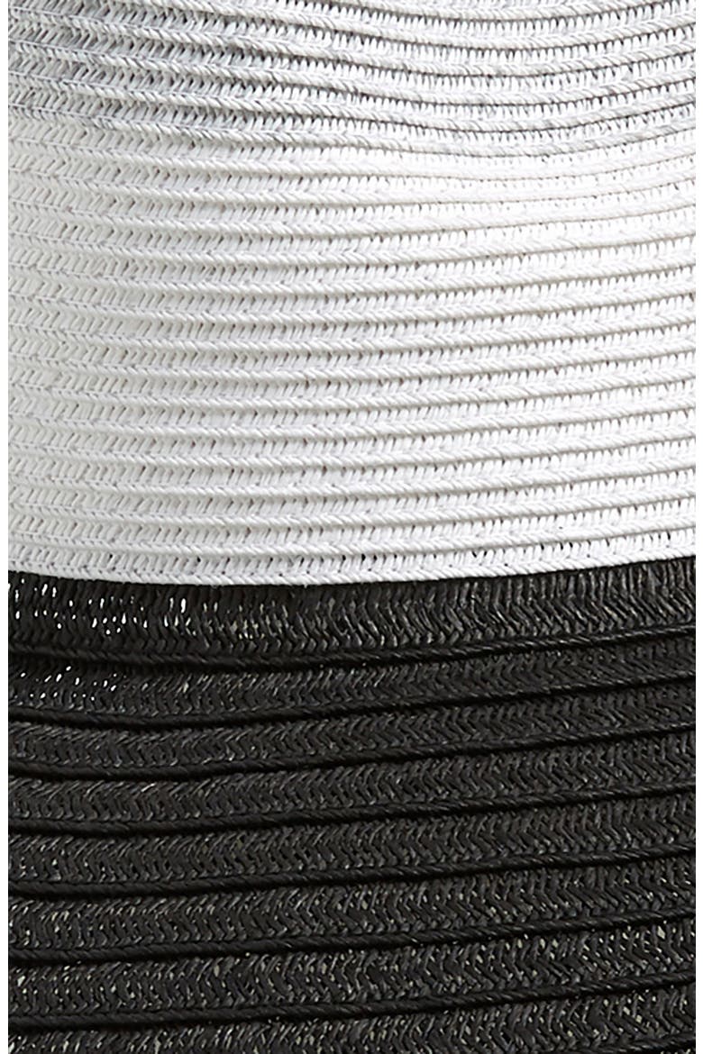Drama Straw Panama Hat, Alternate, color, BLACK