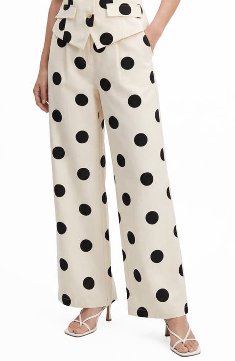 Maude Polka Dot Wide Leg Pants