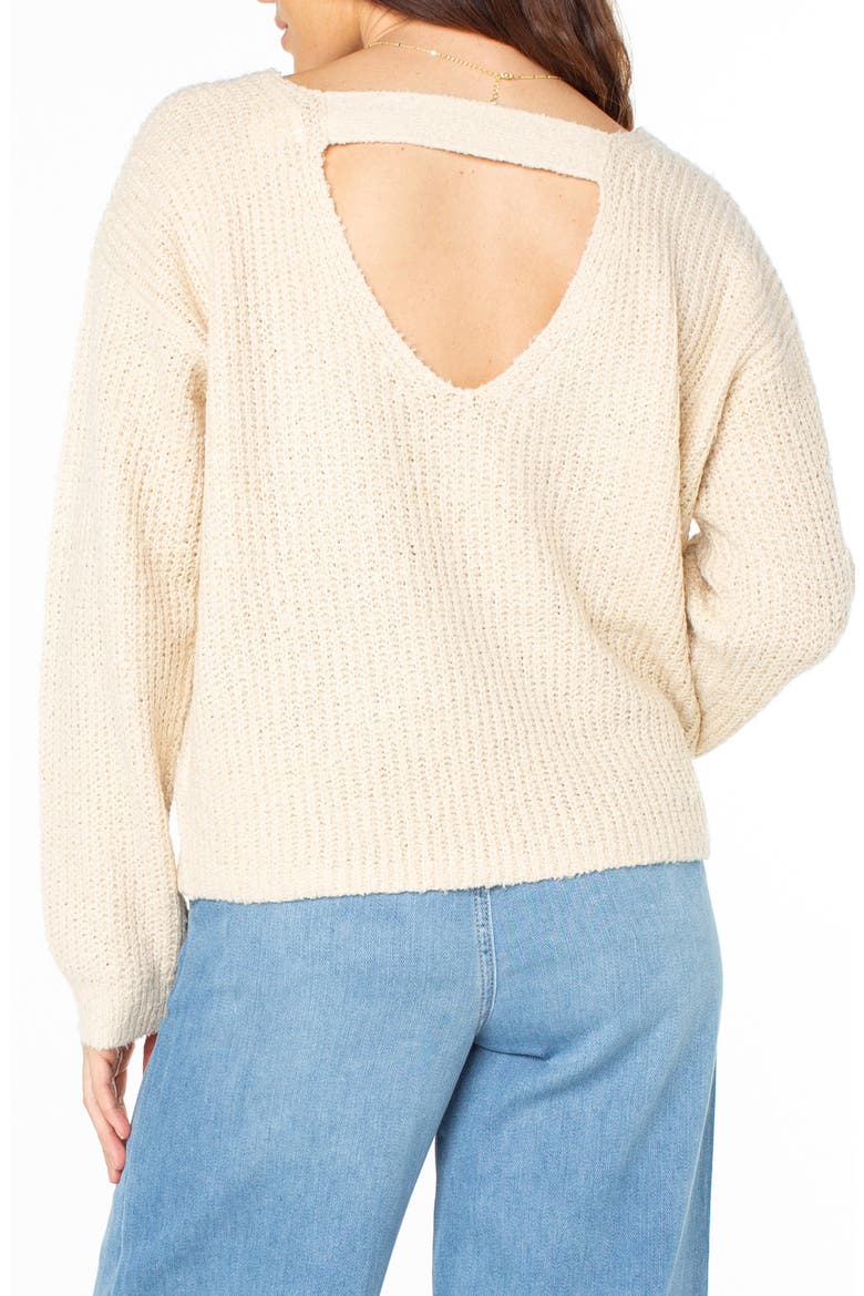 Bombay Cutout Sweater, Alternate, color, PARCHMENT