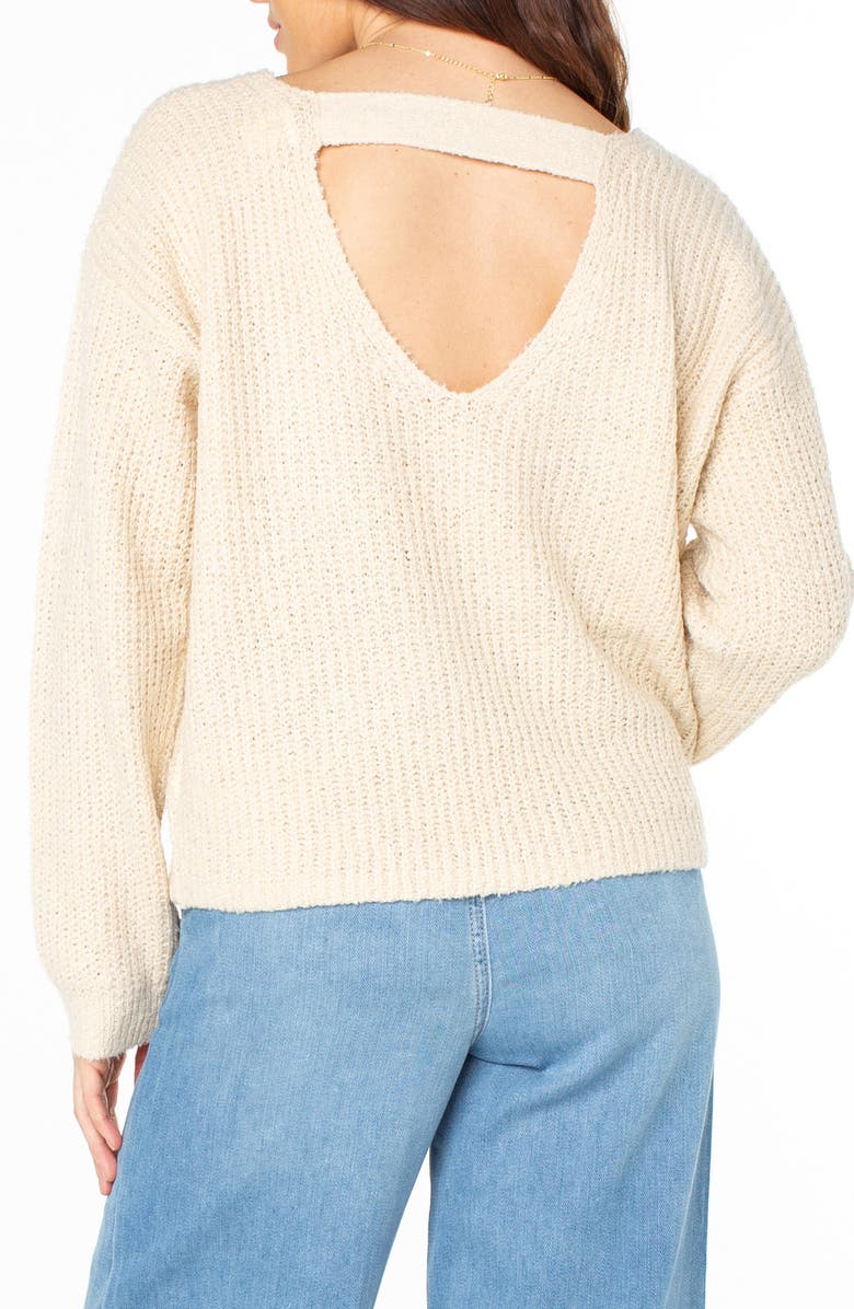 Roxy Bombay Cutout Sweater, Alternate, color, Parchment