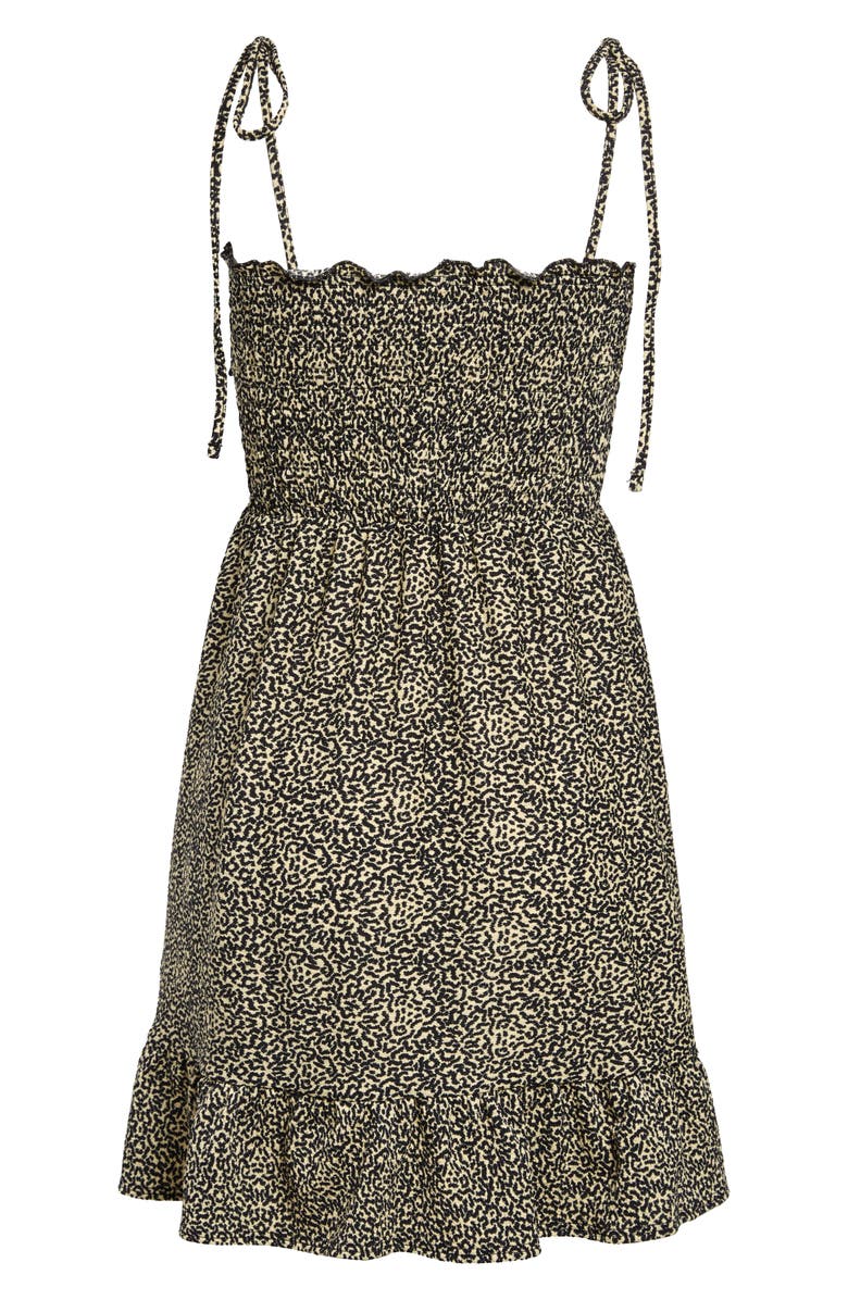 Topshop Animal Print Minidress, Alternate, color,