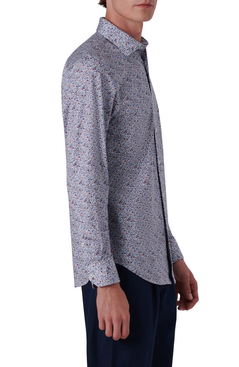 Bugatchi OoohCotton<sup>®</sup> Floral Button-Up Shirt, Alternate, color, 