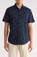 DENIM AND FLOWER Floral Short Sleeve Button-Up Shirt