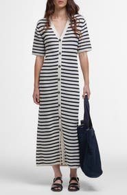 Barbour Isla Breton Stripe Cotton Maxi Dress