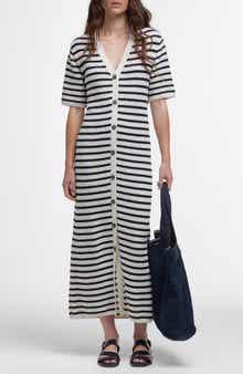 Barbour Isla Breton Stripe Cotton Maxi Dress