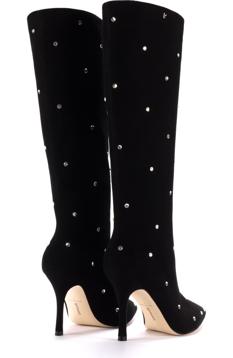 Larroudé Kate Swarovski<sup>®</sup> Crystal Embellished Pointed Toe Knee High Boot, Alternate, color,