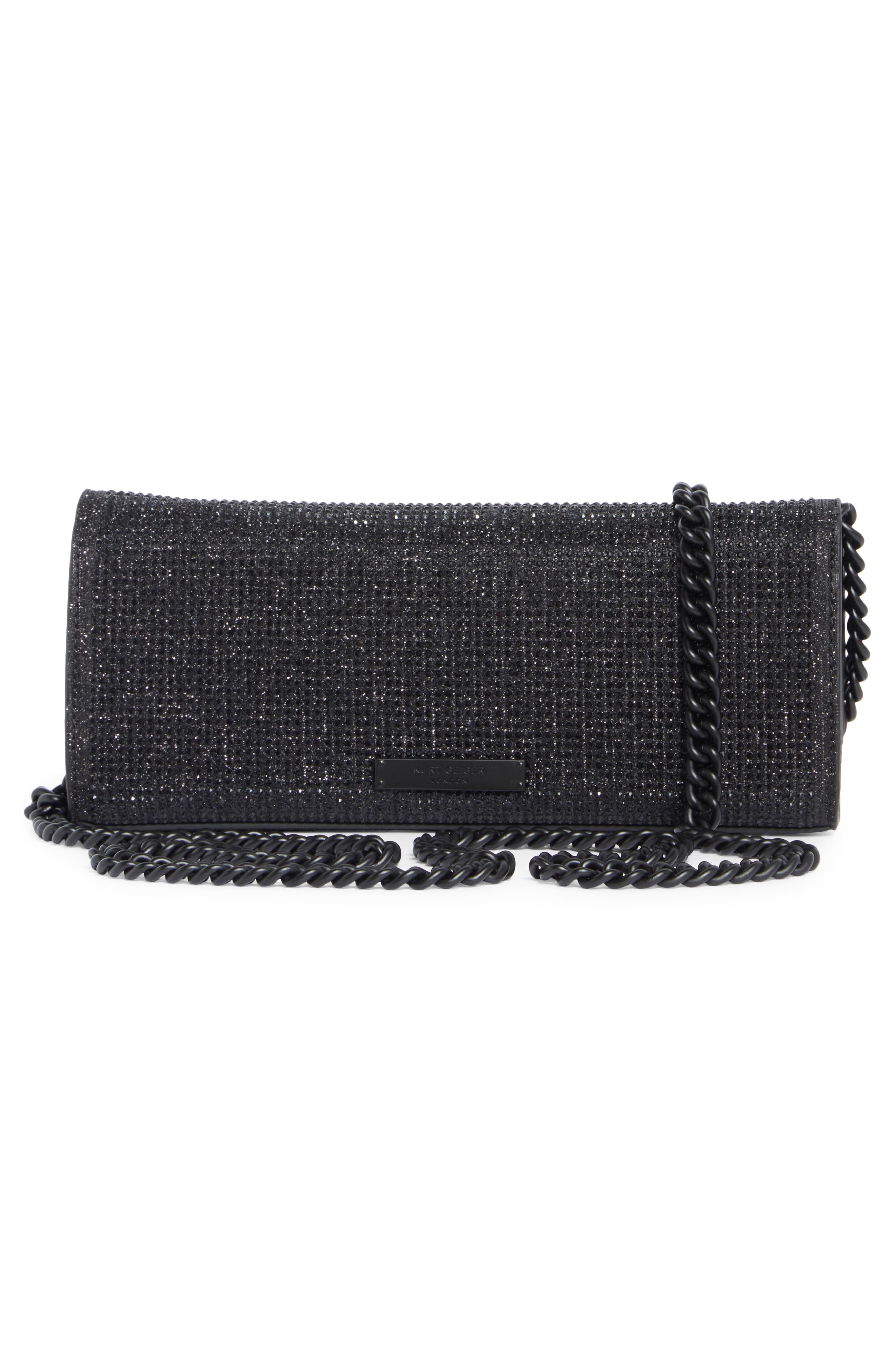 Kurt Geiger London Elongated Clutch, Alternate, color, Black