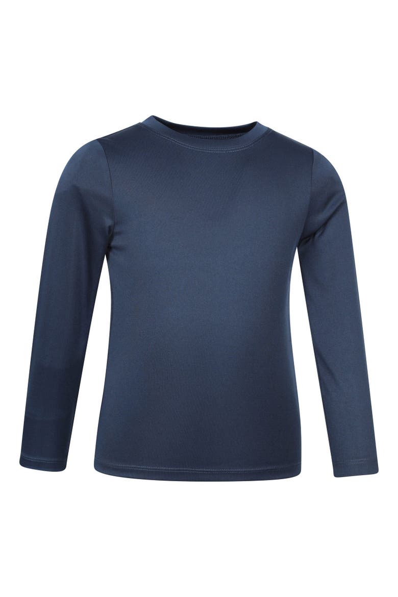 Childrens/Kids Aqua Long-Sleeved Swimming T-Shirt, Alternate, color, Navy