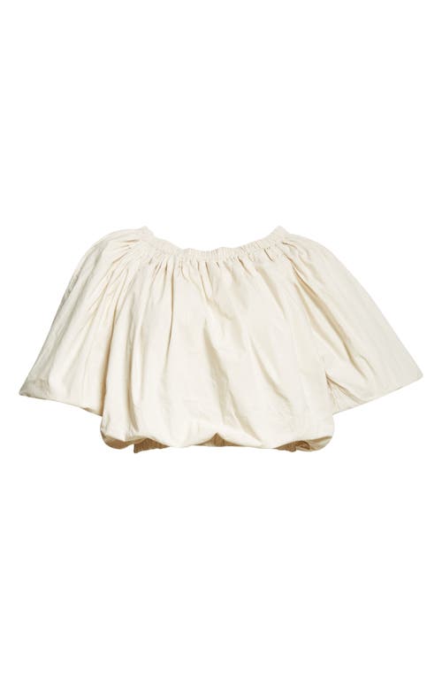 Shop Isabel Marant Étoile Bertille Woven Cotton Crop Top In Ecru