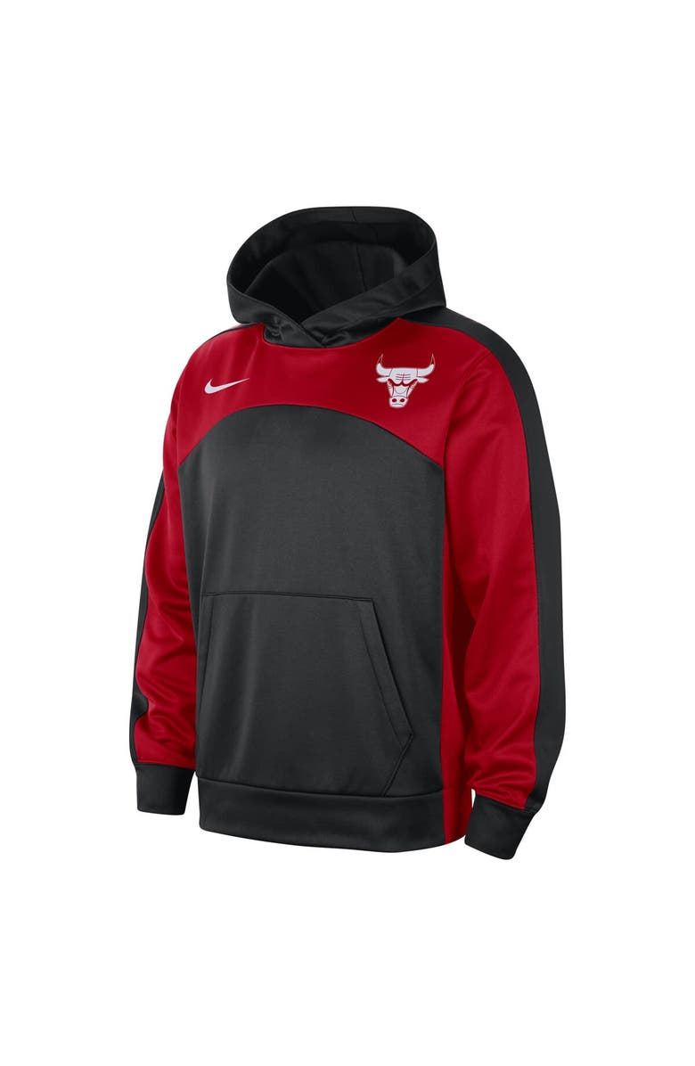 Nike Men's Nike Black/Red Chicago Bulls Authentic Starting Five Force Performance Pullover Hoodie, Alternate, color, Black