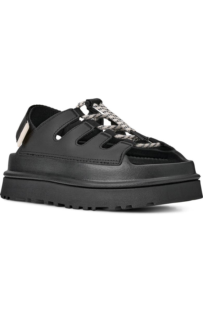 UGG<sup>®</sup> GoldenGlow Sandal, Main, color, Black