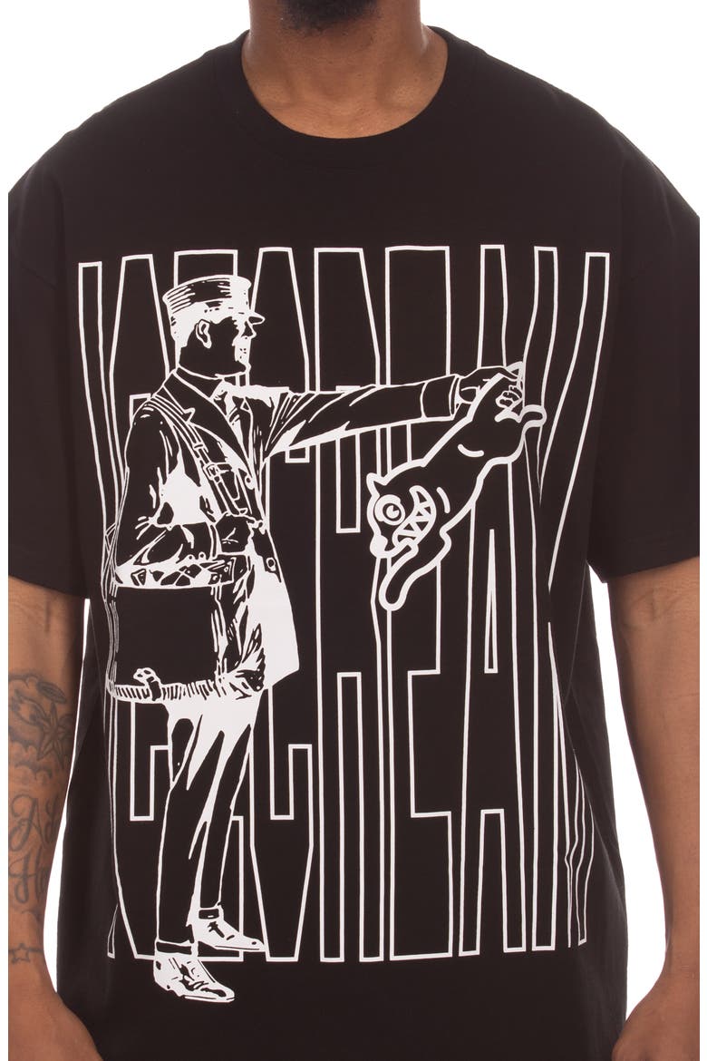 Catcha Tiger Cotton Graphic T-Shirt, Alternate, color, BLACK