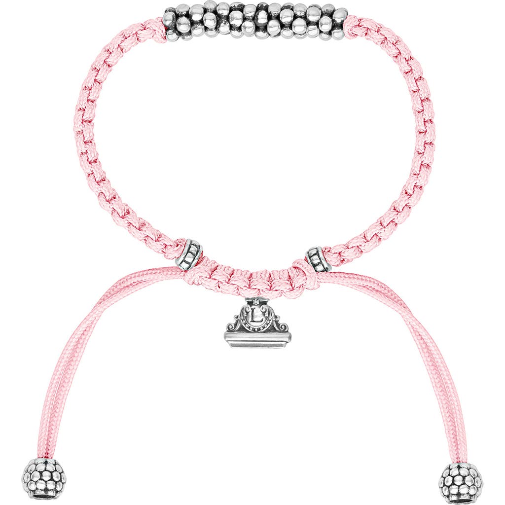 Lagos Kids' Kinder Caviar Macramé Slide Bracelet In Pink