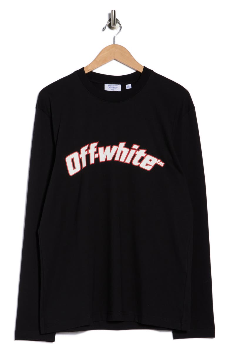 Off-White Logo Skate Long Sleeve T-Shirt, Main, color, Black-White