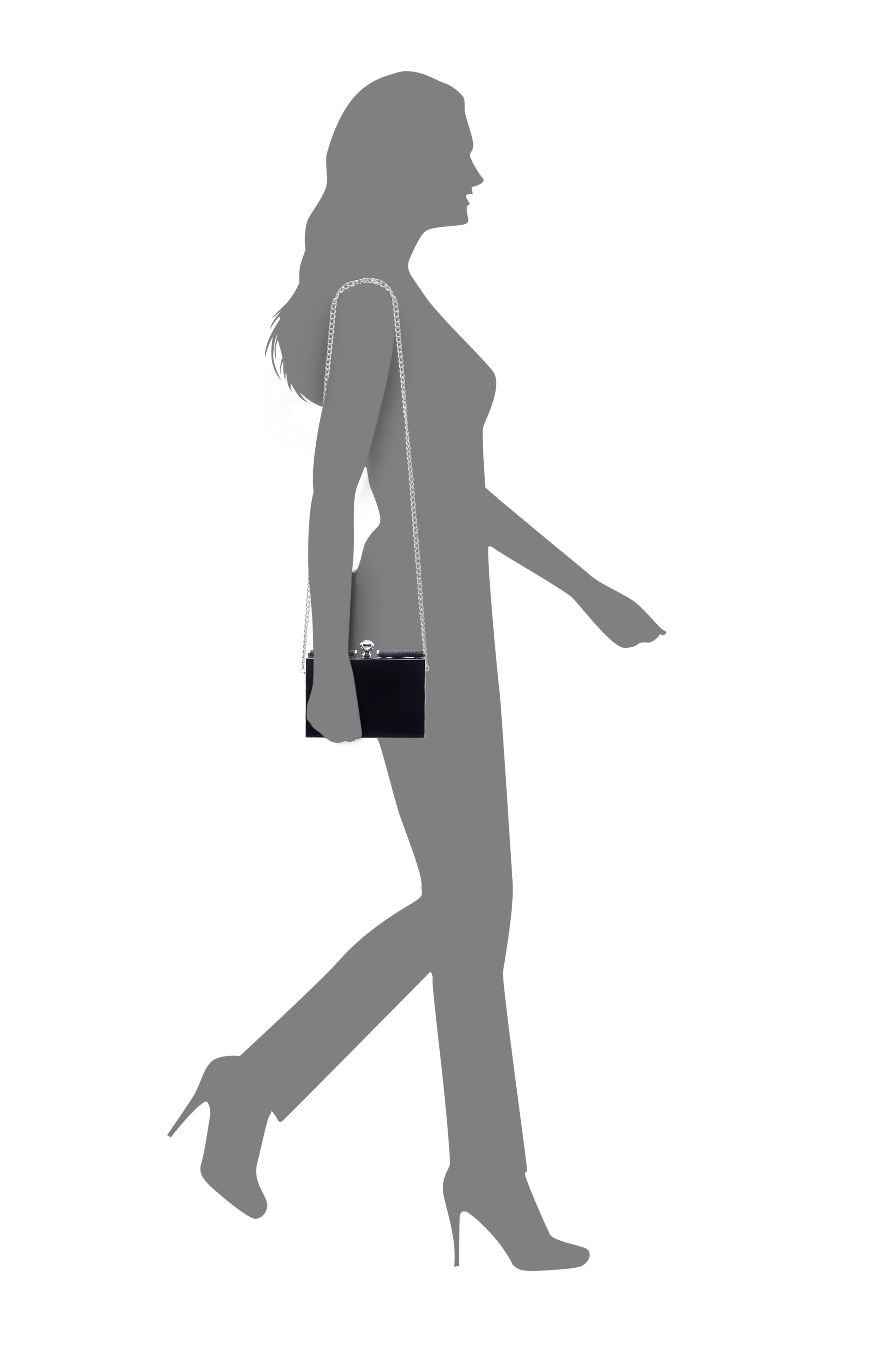 Nina Darby Crystal Clutch, Alternate, color, Black