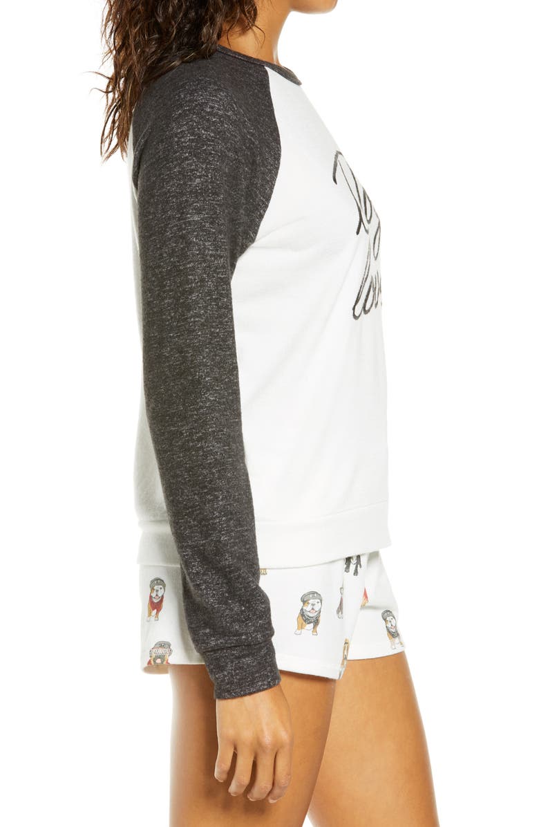 PJ Salvage Hip Hound Embroidered Pajama Top, Alternate, color,