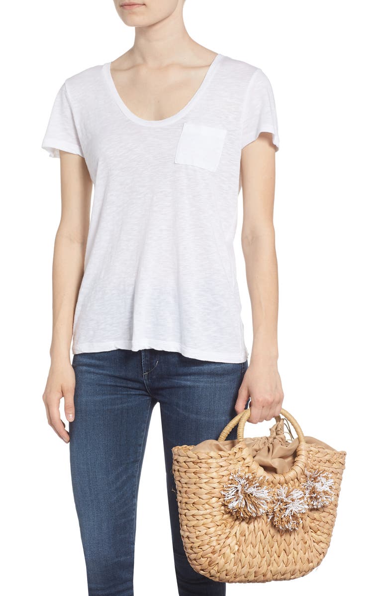 Street Level Woven Straw Tote, Alternate, color,