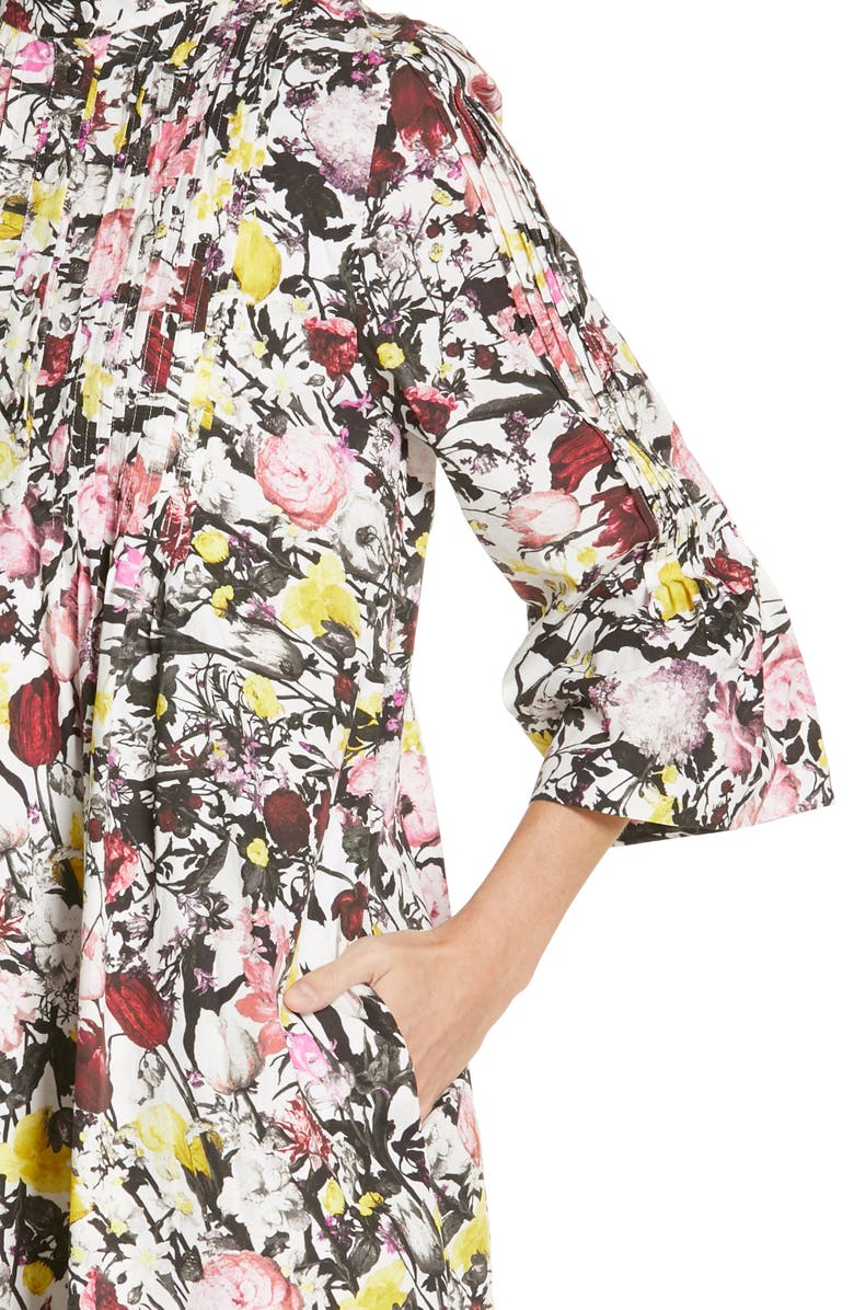 Erdem Pop Floral Print Cotton Dress, Alternate, color,