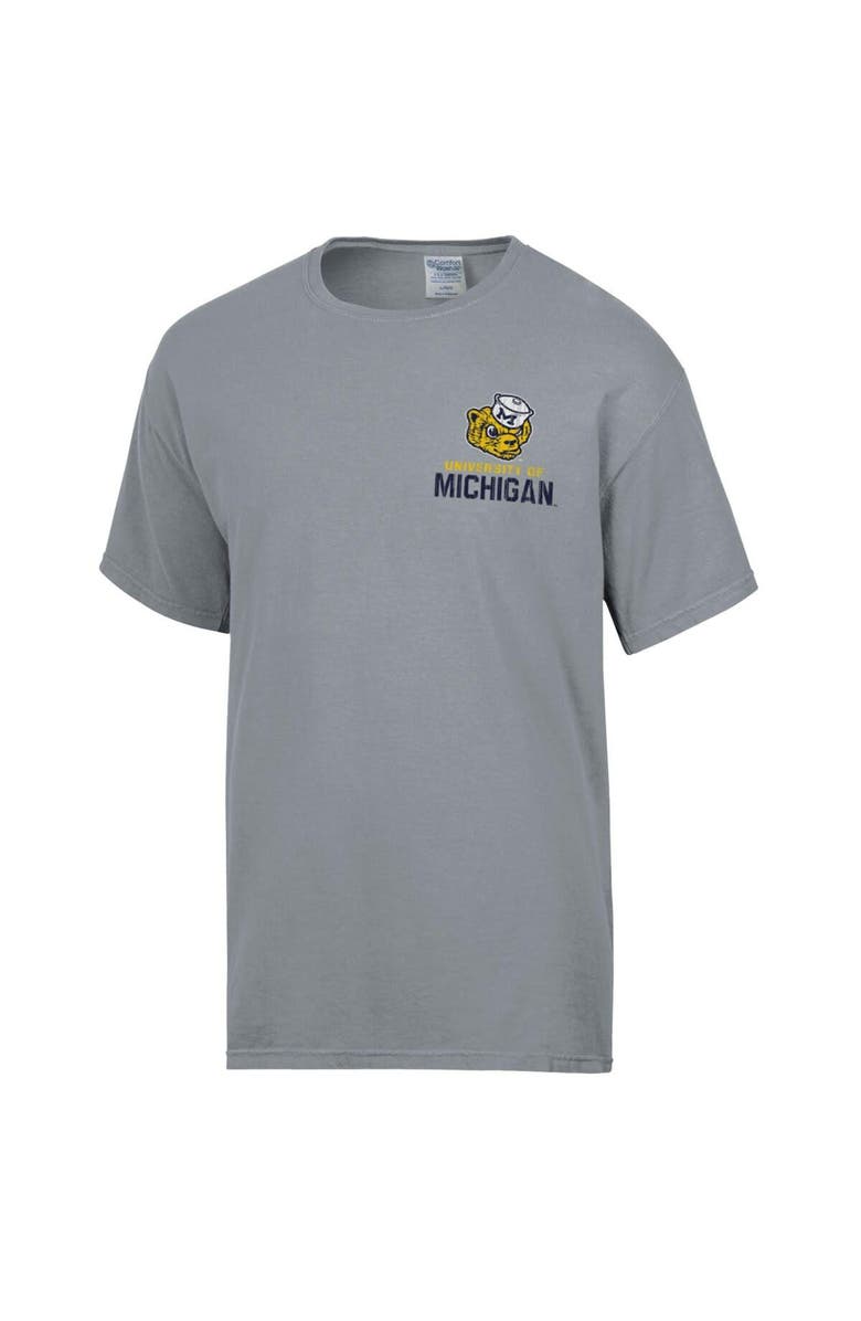Comfort Wash Men's Comfort Wash Graphite Michigan Wolverines Vintage Logo T-Shirt, Alternate, color,