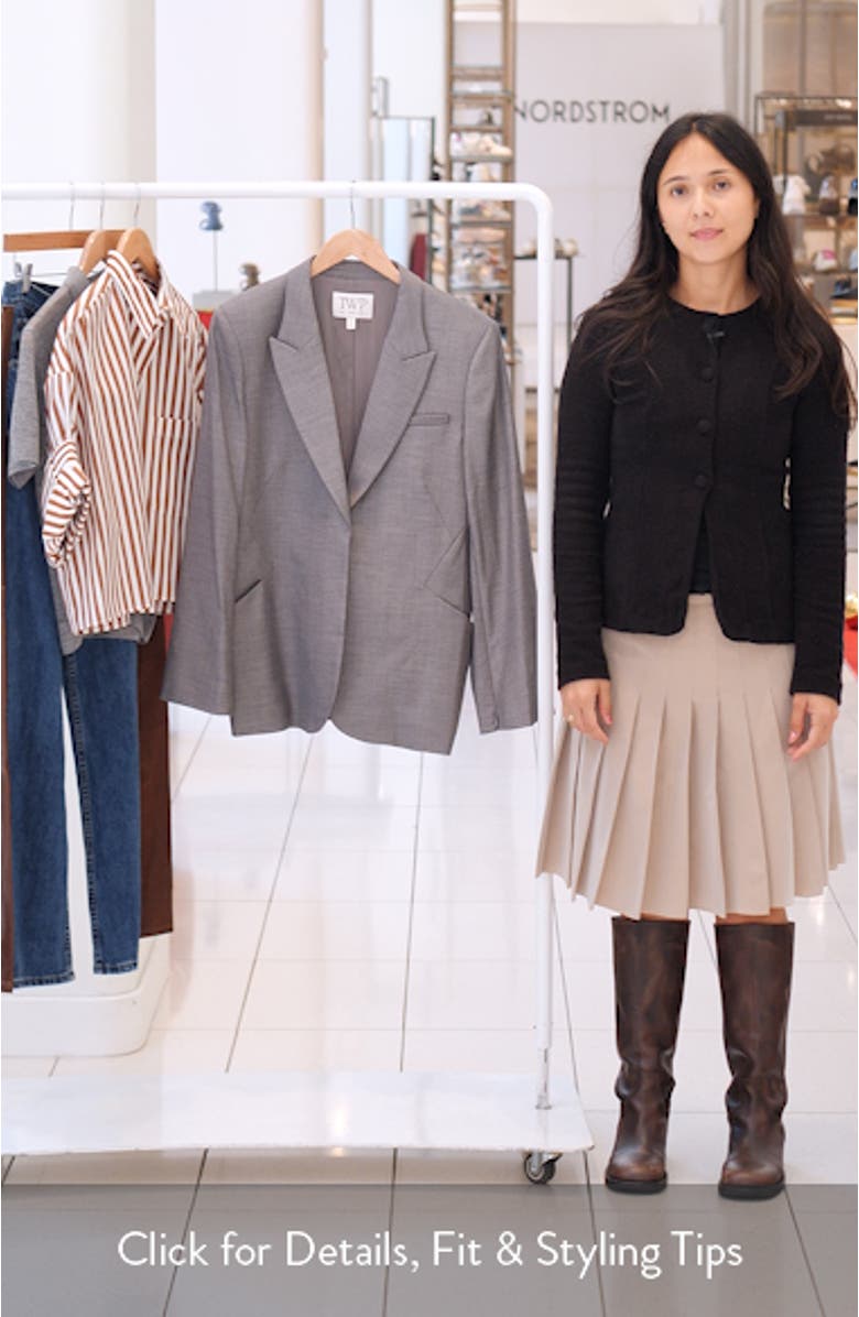Perfect Boyfriend Oversize Wool Blend Blazer, sales video thumbnail