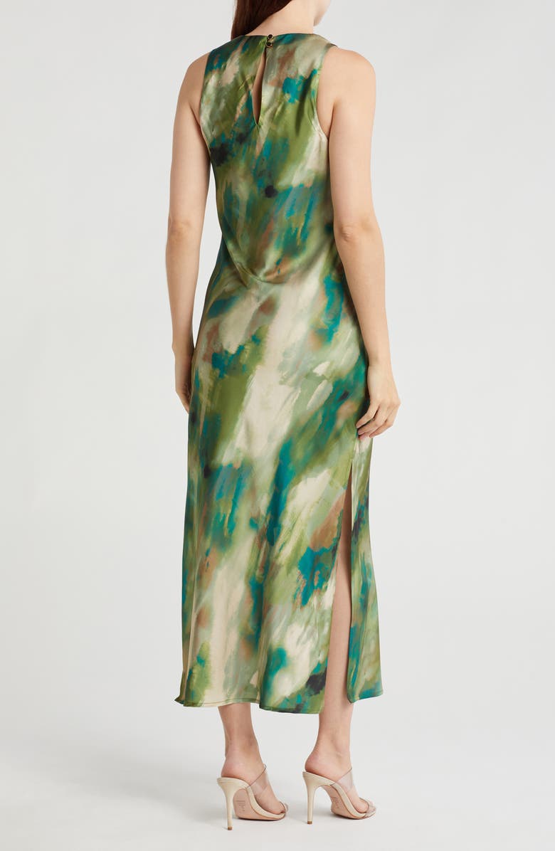 Socialite Cowl Neck Bias Cut Midi Dress, Alternate, color, 