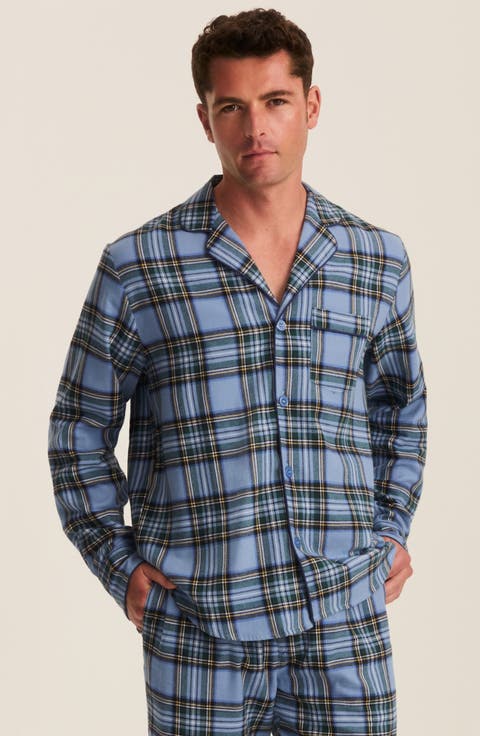 Plaid Cotton Twill Pajama Set