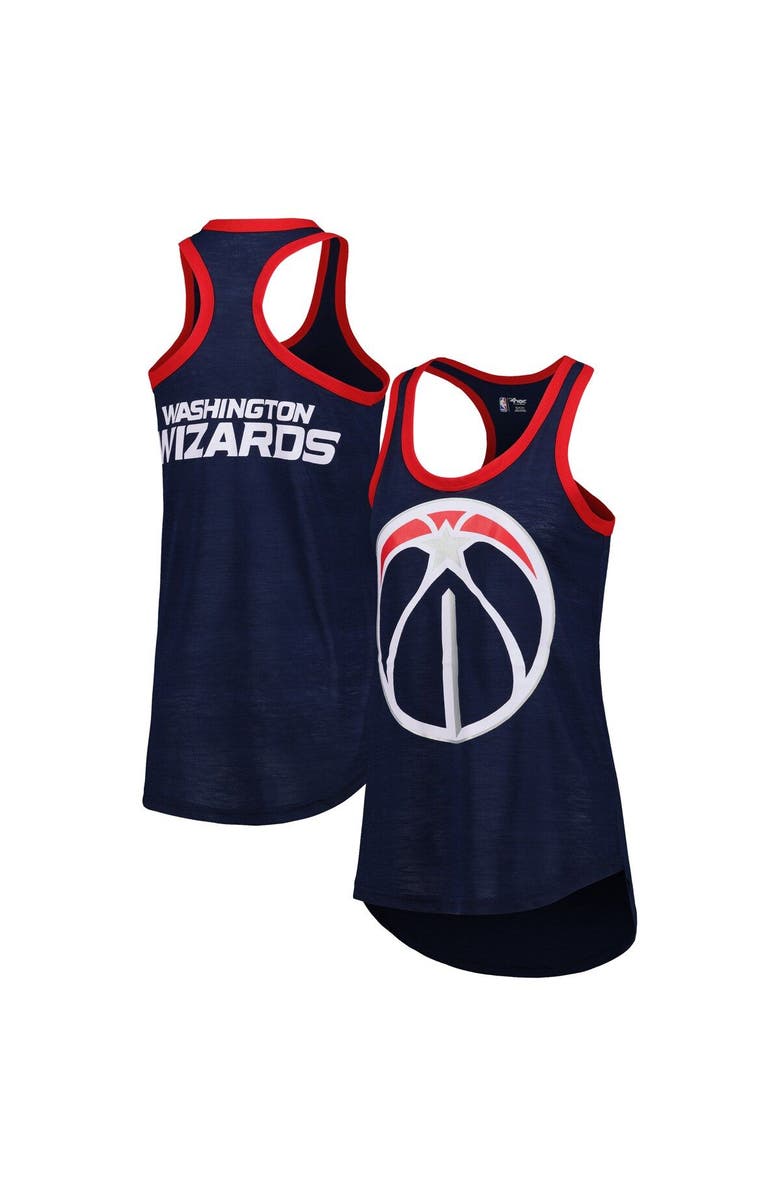 G-III 4HER BY CARL BANKS Women's G-III 4Her by Carl Banks Navy Washington Wizards Showdown Scoop-Neck Racerback Tank Top, Main, color, Navy