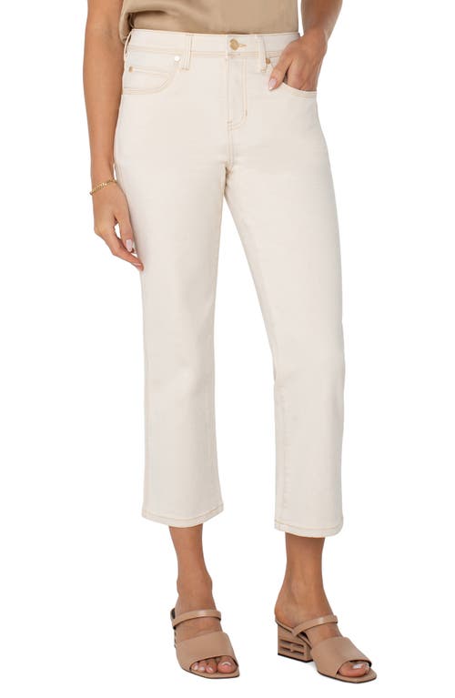 Shop Liverpool Los Angeles Kennedy Crop Straight Leg Jeans In Seaside Dunes