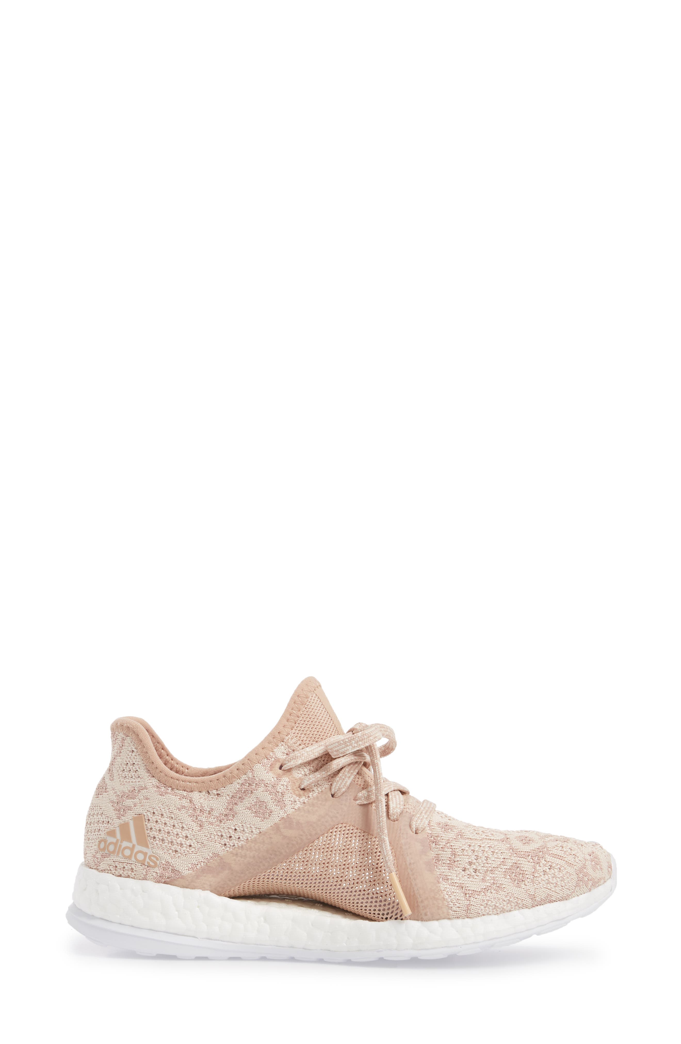 PureBoost X Element Knit Running Shoe, Alternate, color, ASH PEARL/ ASH PEARL