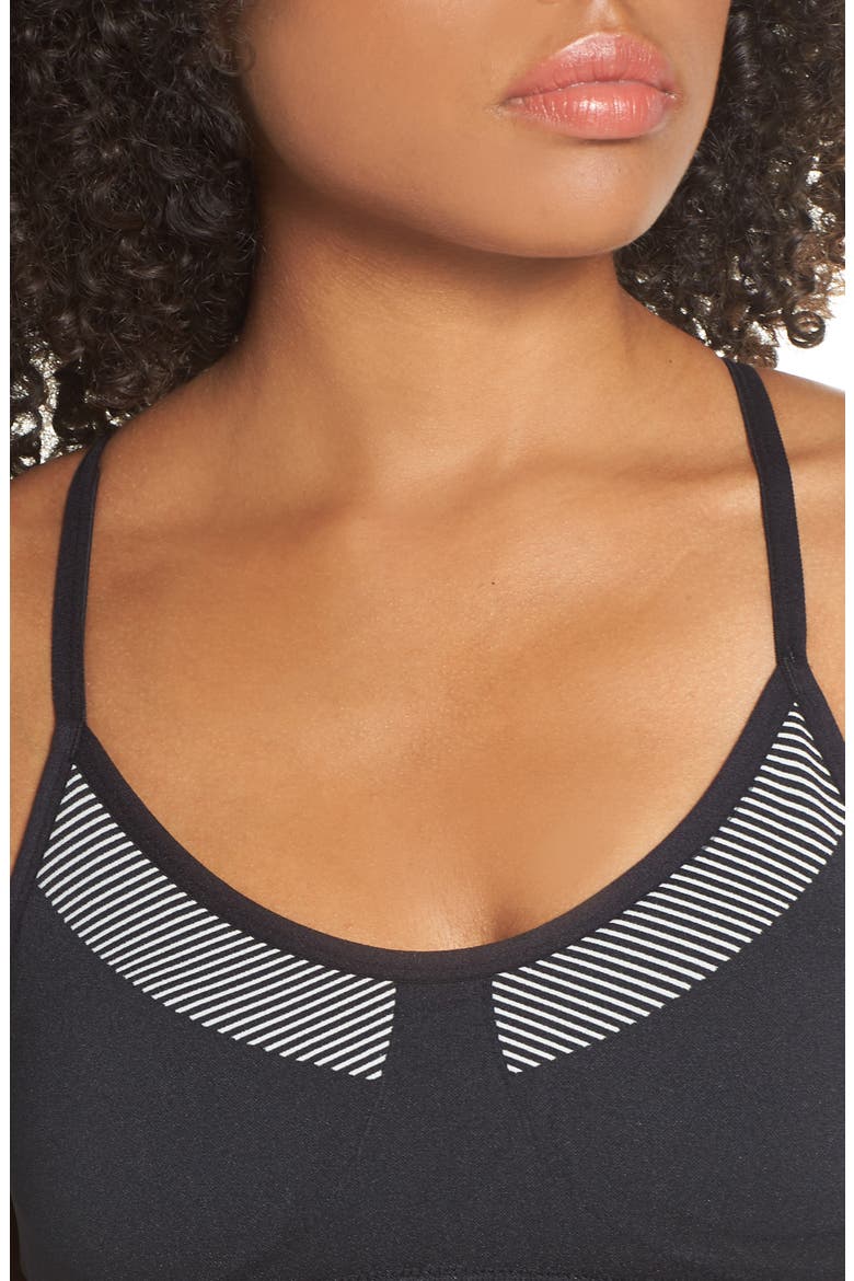 All Me Primeknit FLW Sports Bra, Alternate, color, BLACK/ WHITE