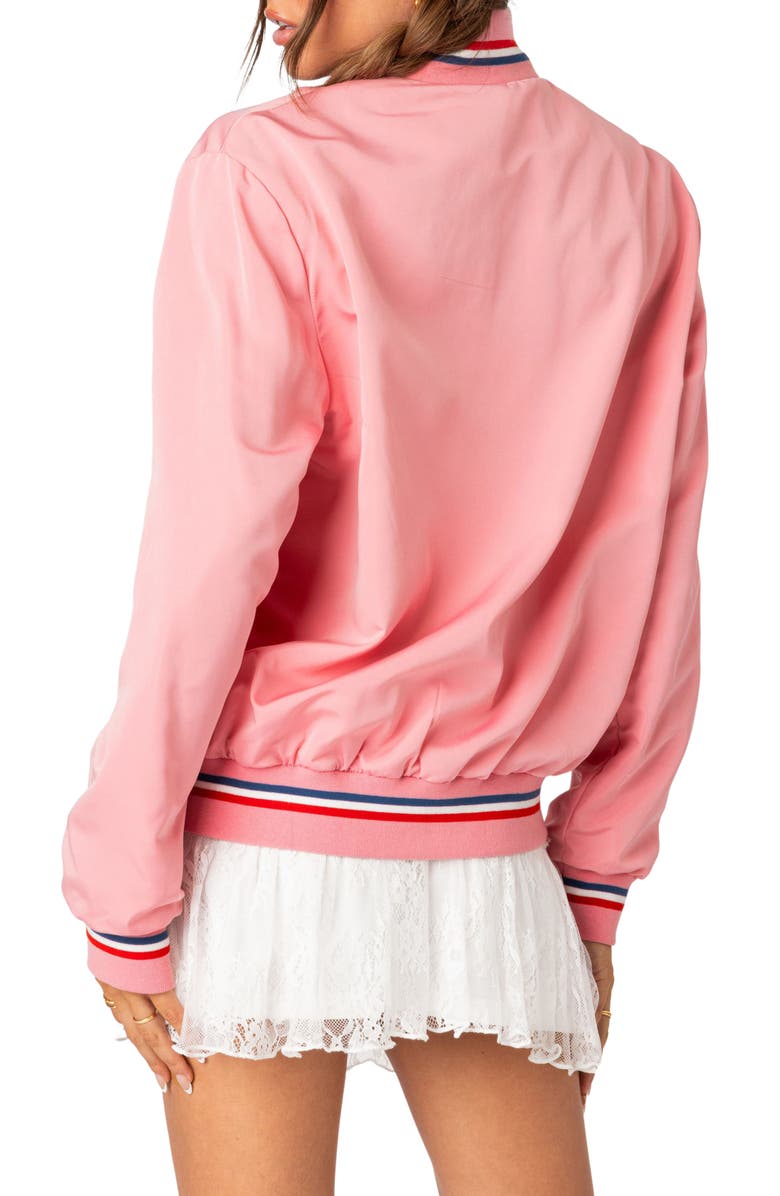 EDIKTED Oversize France Embroidered Track Jacket, Alternate, color, 