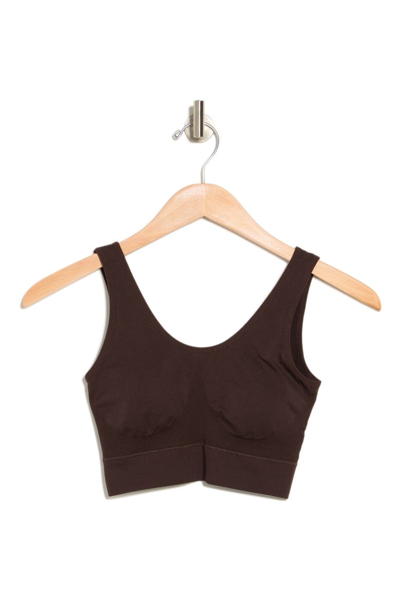 Easy Seamless Tank Bralette, Alternate, color, BROWN COFFEE