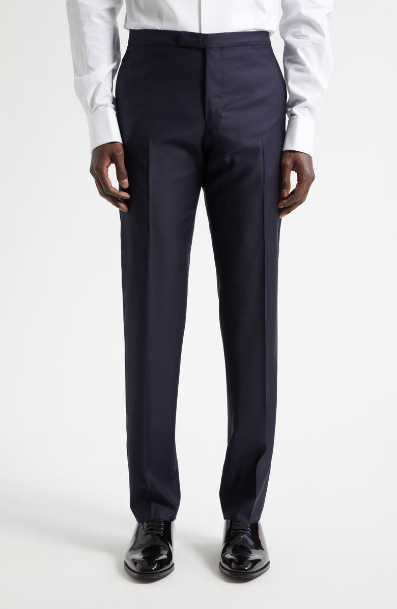 Boglioli Milano Stretch Wool Satin Tuxedo, Main, color, Navy