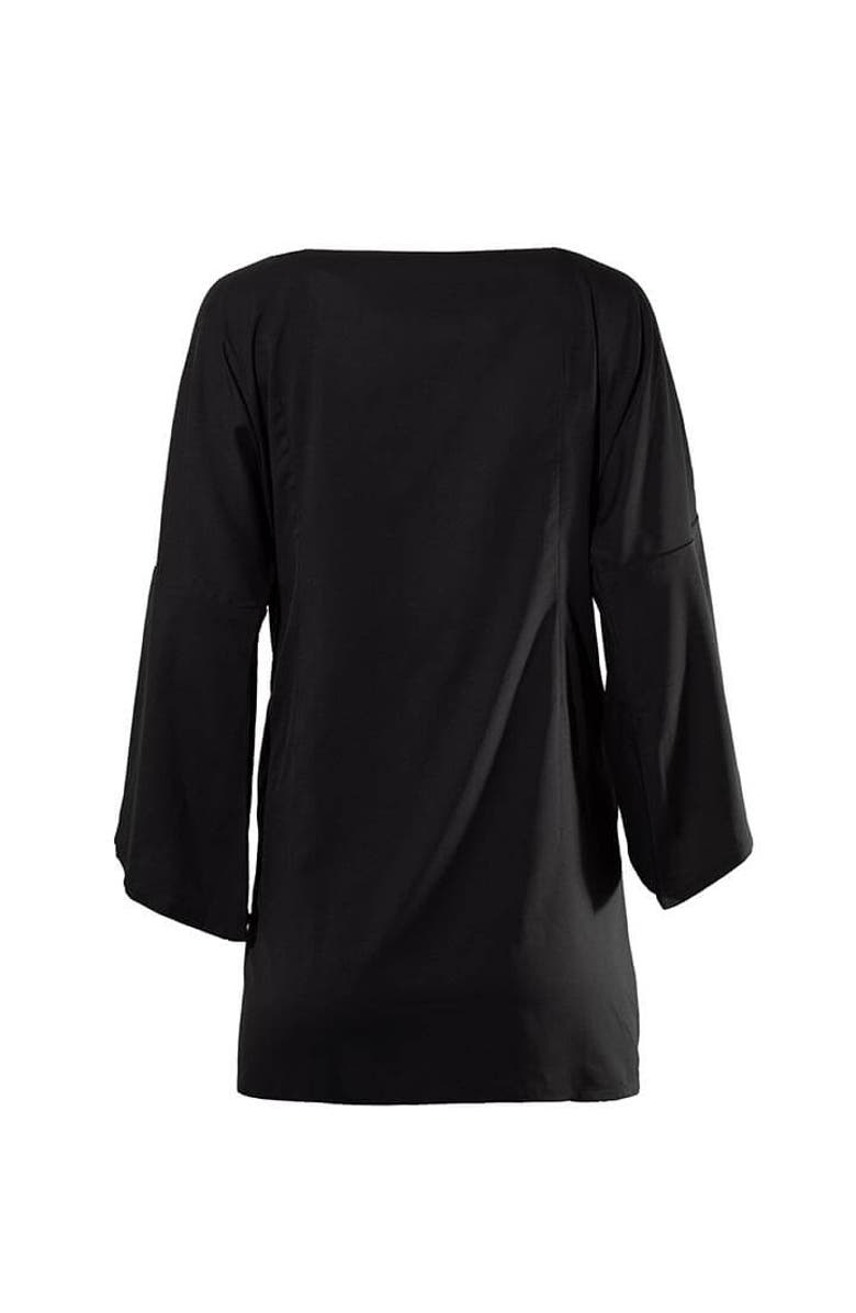 Coolibar Cover-Up with Front Tie - UPF 50+ Sun Protection - Ocean Drive, Alternate, color, Black