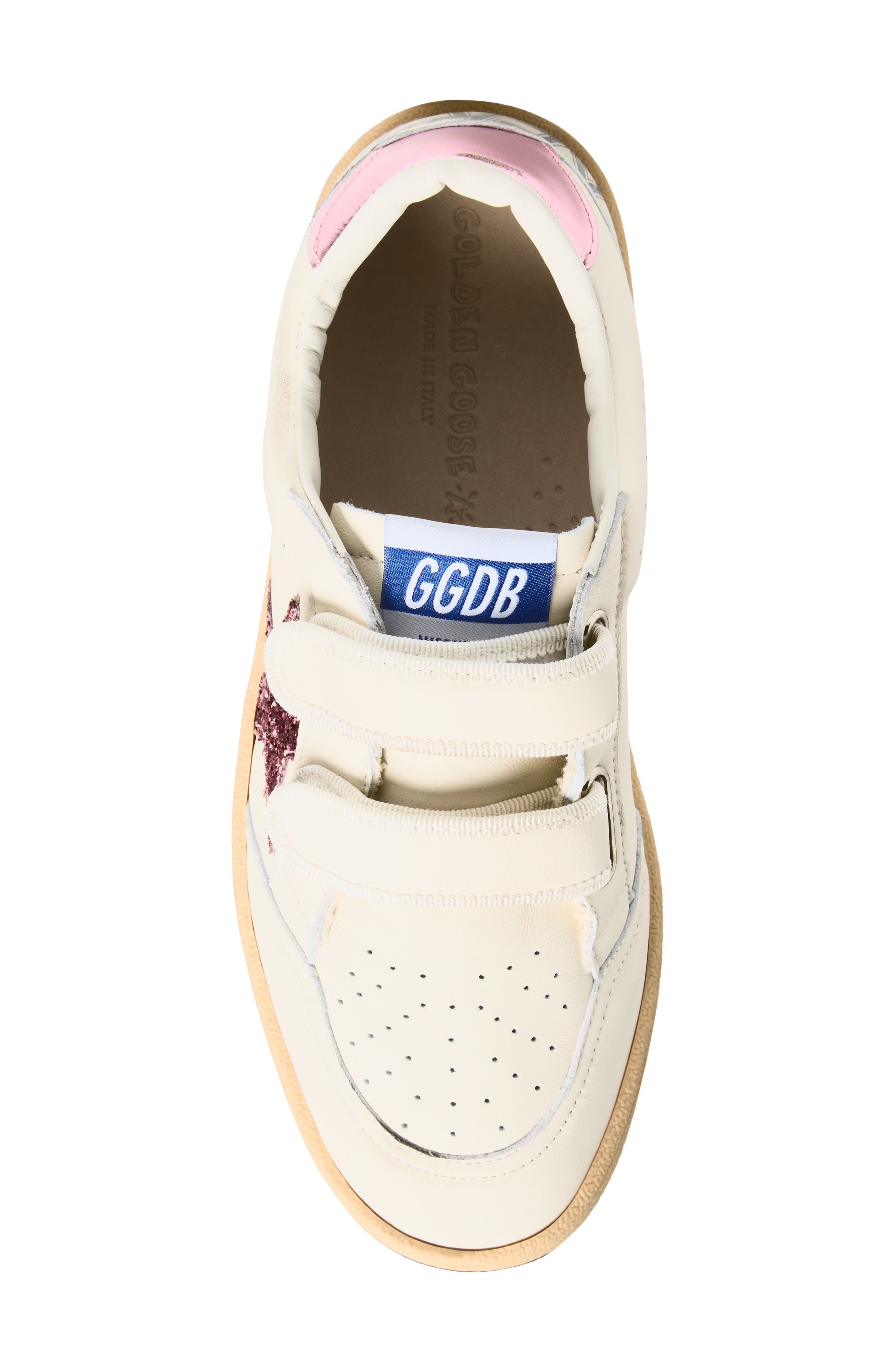 Golden Goose Kids' Ball Star Low Top Sneaker, Alternate, color, White/ Bubblegum/ Lilac