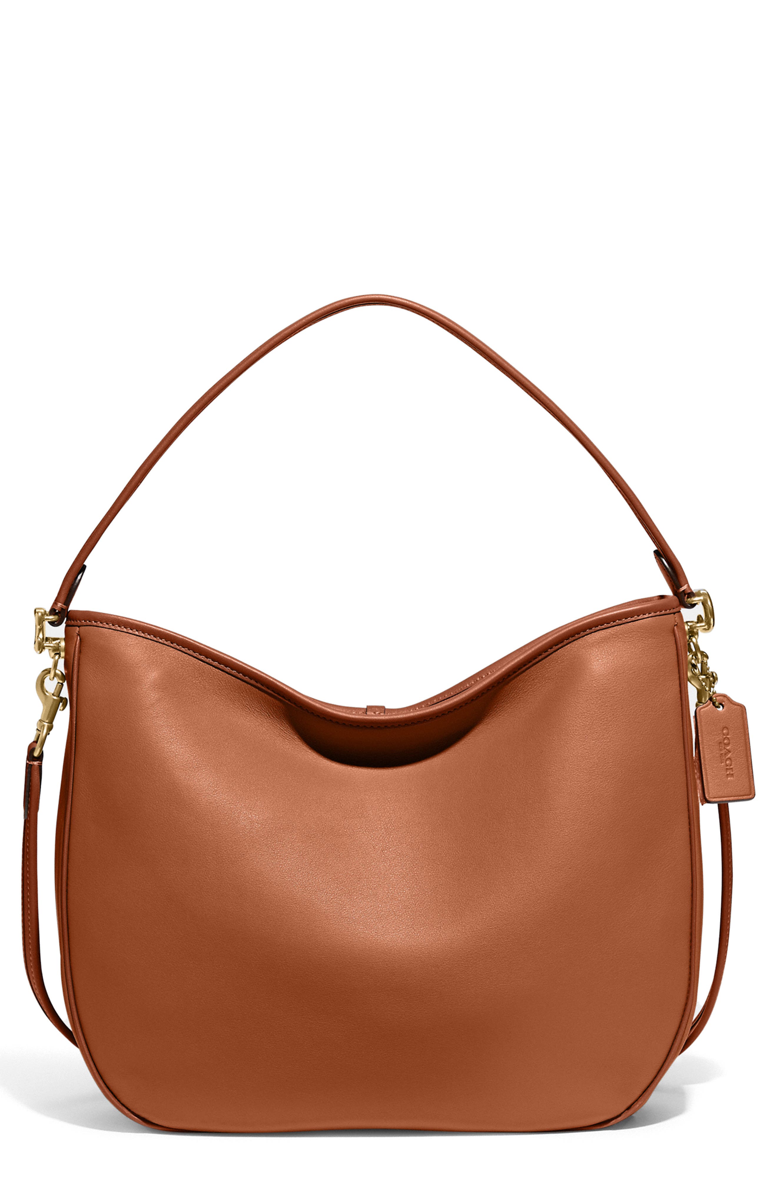 COACH Soft Tabby Leather Hobo Bag, Main, color, 