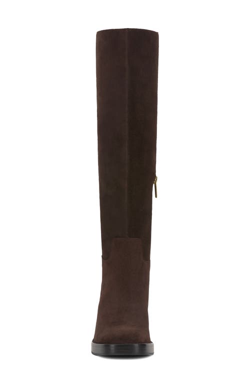 Vince Camuto Womens Gibi Platform Boot Regular Wide Calf Extra Wide Calf In Brown