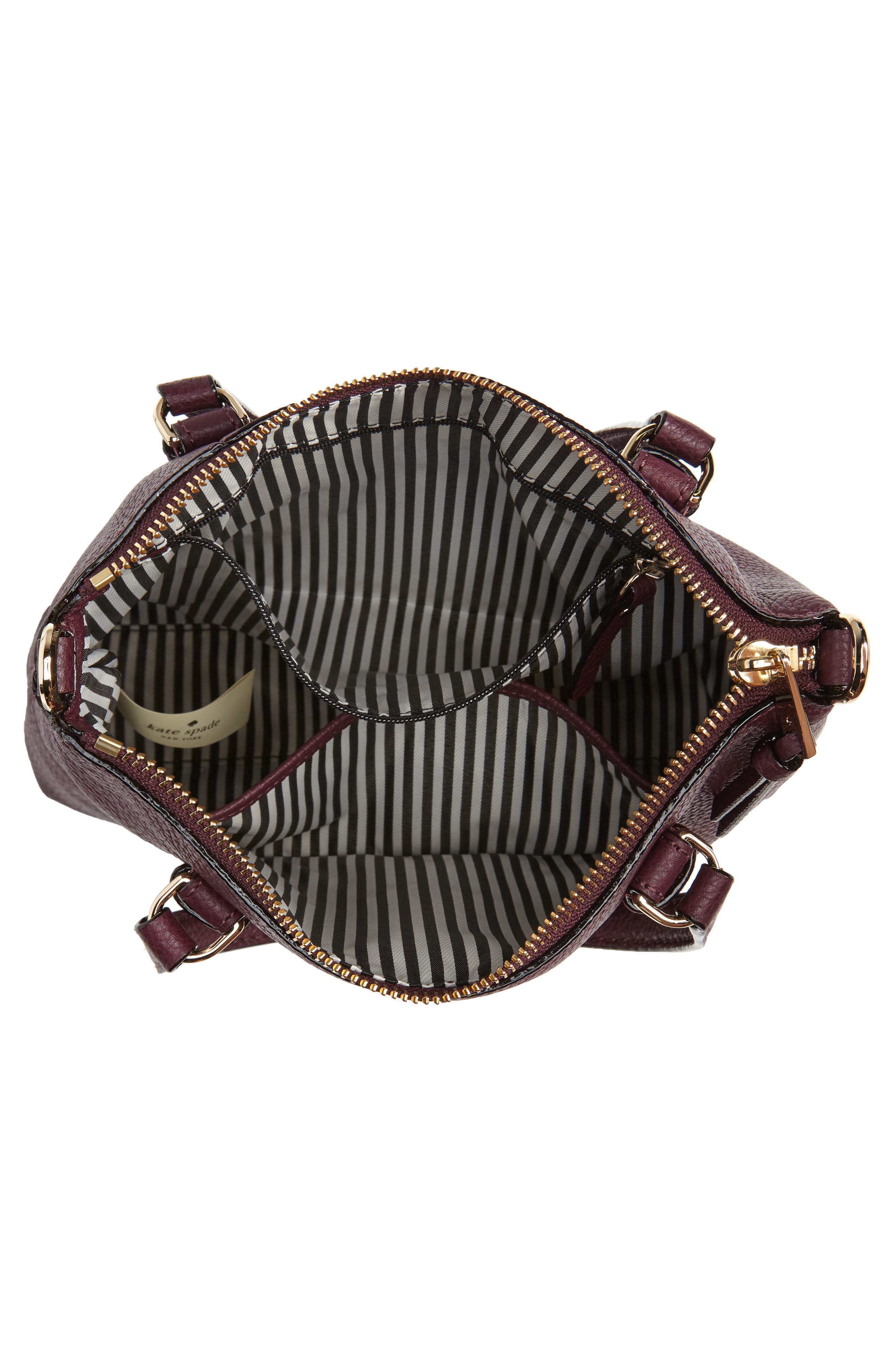jackson street - hayley leather satchel, Alternate, color, PLUM