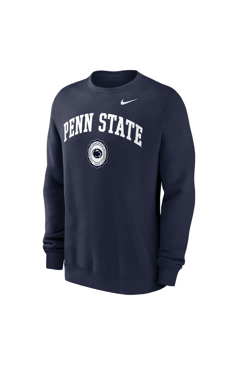 Nike Men's Nike Navy Penn State Nittany Lions Arched Seal Pullover Sweatshirt, Alternate, color, Navy