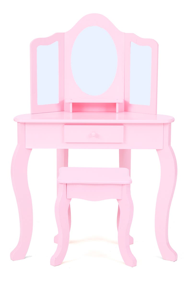 Fantasy Fields Vanity & Stool, Main, color, PINK