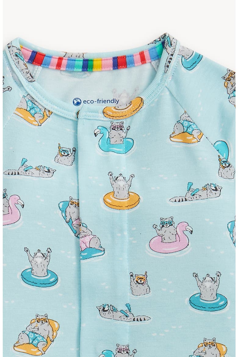 Raccoon Lagoon Magnetic Convertible Romper, Alternate, color, RACCOONS