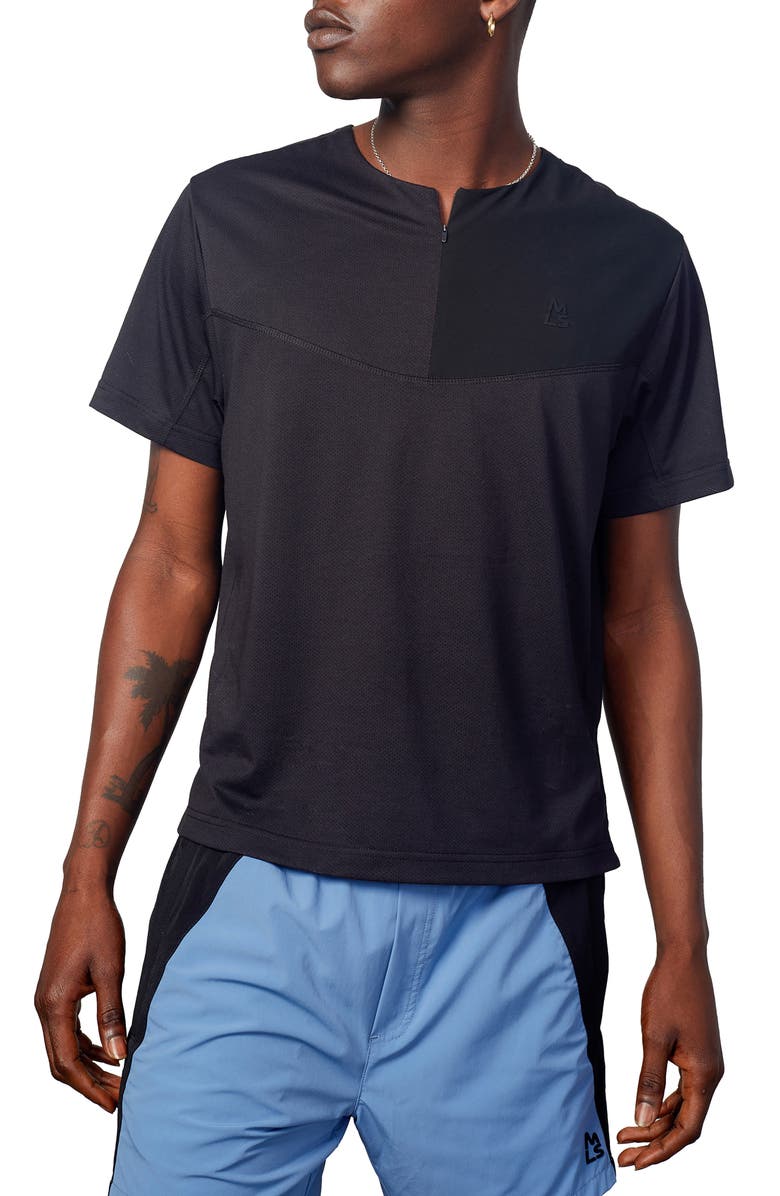 MAGNLENS Cirrus Quarter Zip Workout Zen Mesh T-Shirt, Main, color, 