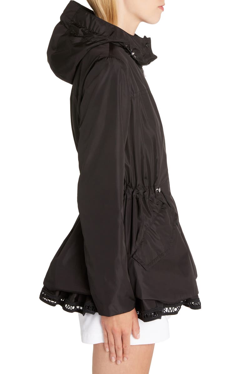 Moncler Loty Cinch Waist Rain Jacket, Alternate, color, 